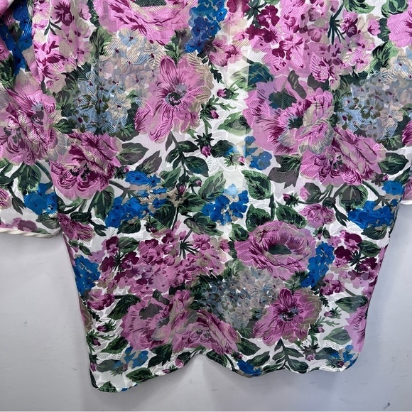 Victoria's Secret Gold Label Vintage Floral Shirt Dress Pajama Pink Size Small - Picture 12 of 15